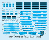 Trumpeter Aircraft 1/72 MiG29C Fulcrum Product 9.13 Russian Fighter Kit