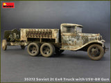 MiniArt Military 1/35 WWII Soviet 2-Ton 6x4 Truck & 76mm USV-BR Gun (New Tool) Kit