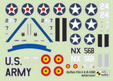 Mark I 1/144 Brewster F2A2 & B339B/D Buffalo USN/USAAF/Belgian AF Fighter (2 Kits)
