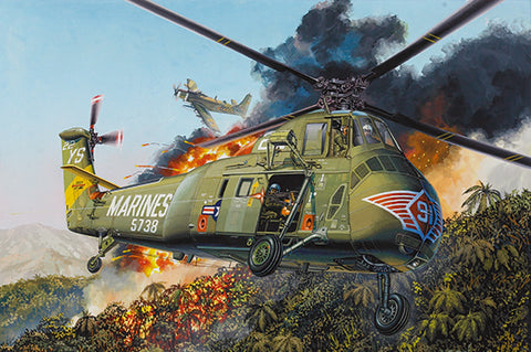 Trumpeter Aircraft 1/48 H34 US Marines Helicopter (Re-Issue Formerly Gallery Models) Kit