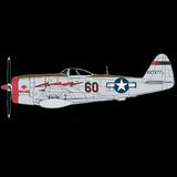 Minicraft Model Aircraft 1/144 P47D Thunderbolt USAAF Fighter Kit