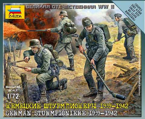 Zvezda Military 1/72 Sturmpionier 1939-42 (4) Snap Kit