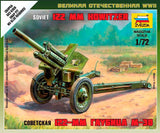 Zvezda Military 1/72 Soviet 122mm M30 Howitzer Snap Kit