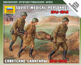 Zvezda Military 1/72 Soviet Medical Personnel 1941-42 (4) Snap Kit