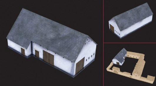 Italeri Military 1/72 Waterloo 1815 La Haye Sainte Barn (Laser Cut Fiberboard w/Etched Details) Kit
