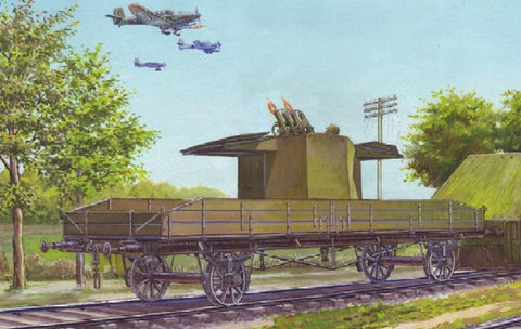 Unimodel Military 1/72 SAM-AT Armored Platform Railcar Kit