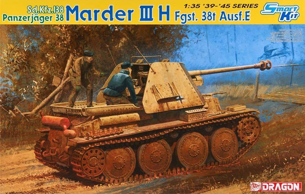 Dragon Military 1/35 SdKfz 138 PzJager 38 Marder III H Fgst38t Ausf E Tank Kit