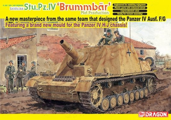 Dragon Military 1/35 StuPz IV Brummbar Mid Prod Tank (2 in 1) Kit