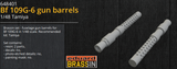 Eduard Details 1/48 Aircraft- Bf109G6 Gun Barrels for TAM (Resin) Kit