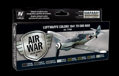 Vallejo Acrylic 17ml  Bottle Luftwaffe Colors 1941 to End War Model Air Paint Set (8 Colors) (REVISED)
