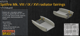 Eduard Details 1/72 Aircraft - Spitfire Mk VIII/IX/XVI Radiator Fairings for EDU (Photo-Etch & Resin) Kit