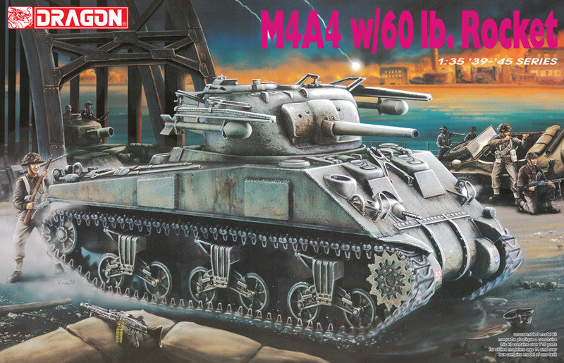 Dragon Military 1/35 M4A4 Tank w/60lb. Rocket Kit