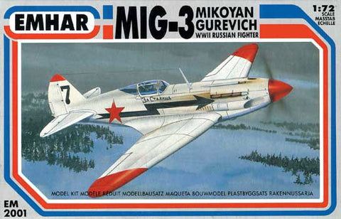 Emhar Aircraft 1/72 WWII MiG3 Russian Fighter Kit