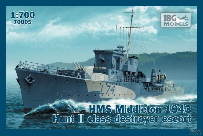 IBG Model Ships 1/700 HMS Middleton 1943 Hunt II Class Destroyer Escort Kit