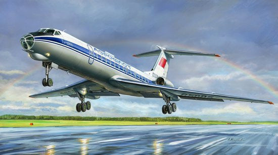 Zvezda Aircraft 1/144 Russian Tu134A/B3 Passenger Airliner Kit