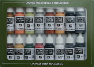 Vallejo Acrylic 17ml  Bottle WWII German Model Color Paint Set (16 Colors)