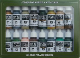 Vallejo Acrylic 17ml  Bottle WWII German Camouflage Model Color Paint Set (16 Colors)