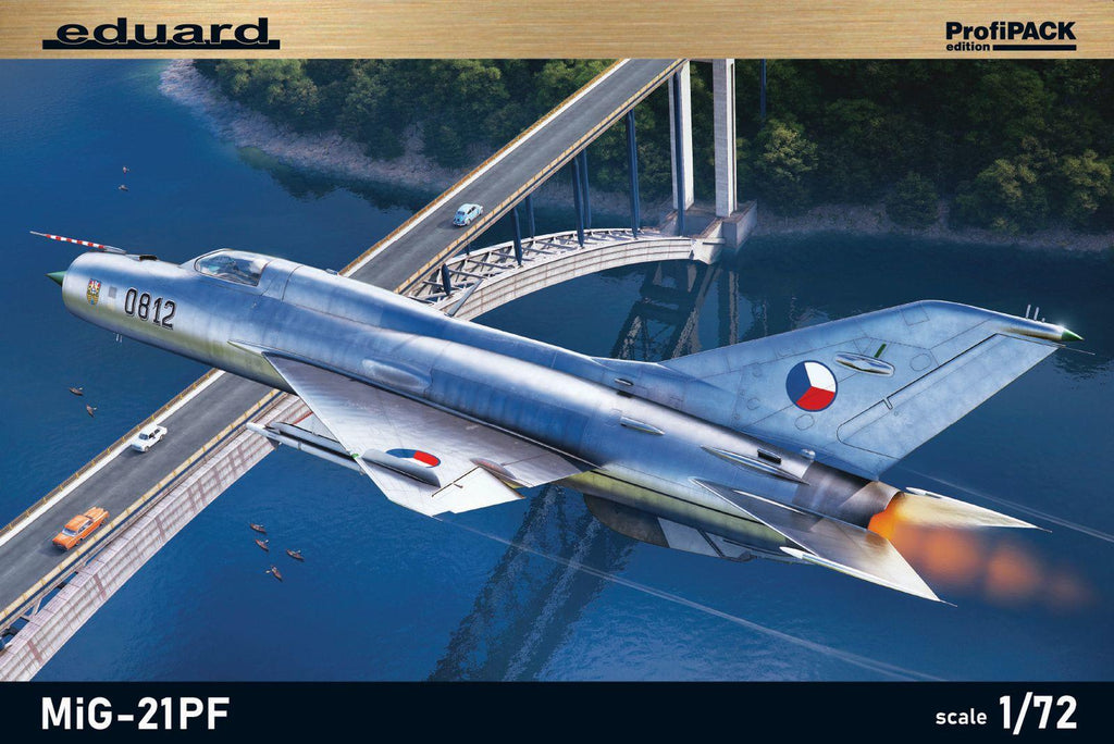 Eduard Aircraft 1/72 MiG21PF Soviet Cold War Jet Fighter Profi-Pack Kit