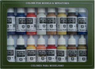 Vallejo Acrylic 17ml  Bottle American Colonial Model Color Paint Set (16 Colors)