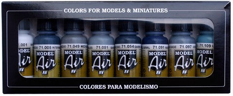 Vallejo Acrylic 17ml  Bottle WWII USN Aircraft Model Air Paint Set (8 Colors)