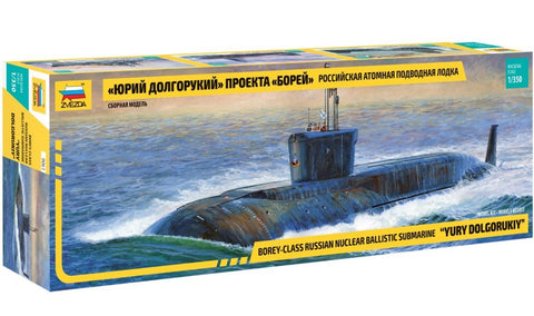 Zvezda Ships 1/350 Russian Yury Dolgorukiy Borey Class Nuclear Ballistic Submarine Kit