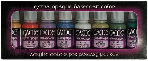 Vallejo Acrylic 17ml  Bottle Extra Opaque Game Color Paint Set (8 Colors)