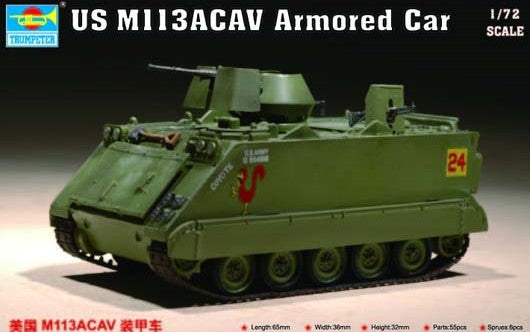 Trumpeter Military Models 1/72 US M113 ACAV (Armored Cavalry Assault Vehicle) Kit