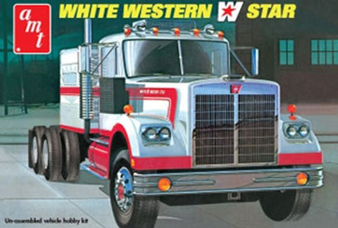 AMT Model Cars 1/25 White Western Star Semi Tractor Cab w/Sleeper Kit