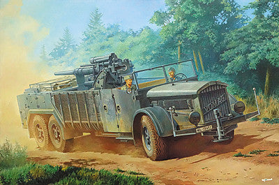 Roden Military 1/72 Selbstfahrlafette to Fahrgestell VOMAG Anti-Aircraft Vehicle 7 or 660 w/8,8cm Flak 36 Gun Kit