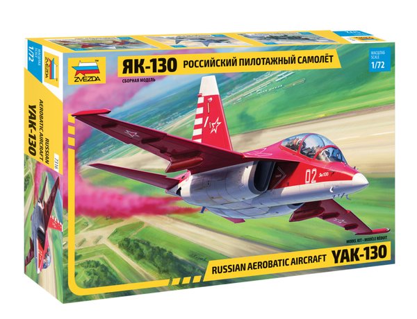 Zvezda Aircraft 1/72 Russian Yak130 Aerobatic Aircraft Kit