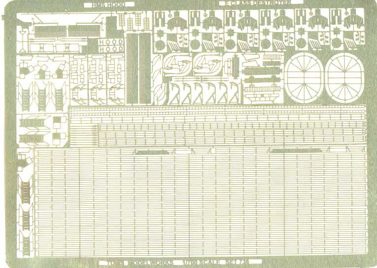 Toms Model Works 1/700 HMS Hood & E Class Battleship Detail Set for TSM