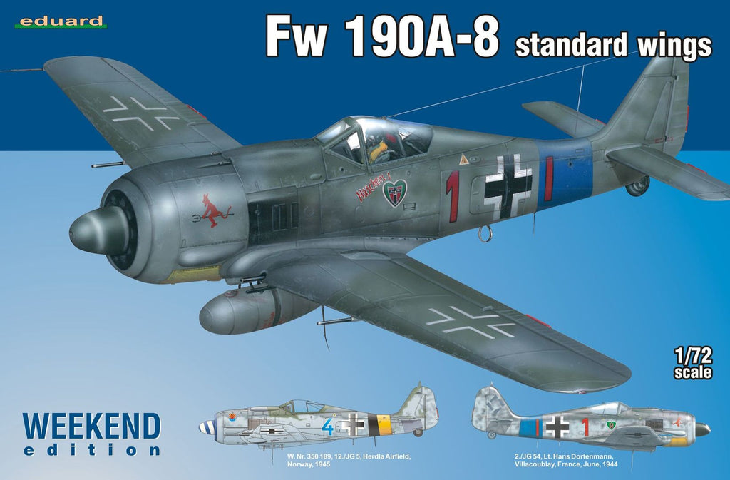 Eduard Aircraft 1/72 Fw190A8 Standard Wings Fighter Wkd Edition Kit