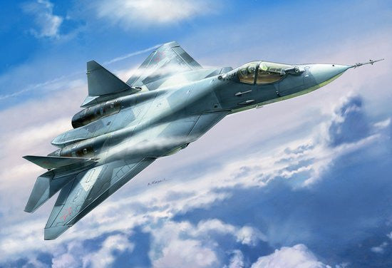 Zvezda Aircraft 1/72 Russian Su50 (T50) 5th Generation Fighter Kit