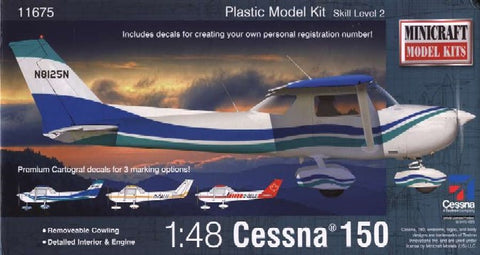 Minicraft Model Aircraft 1/48 Cessna 150 Aircraft Kit