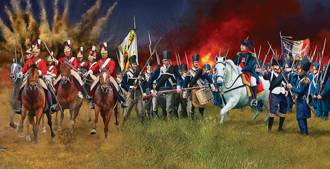 Revell Germany Military 1/72 Battle of Waterloo 1815: British Life Guards, Prussian Infantry & French Grenadier Guards (107)