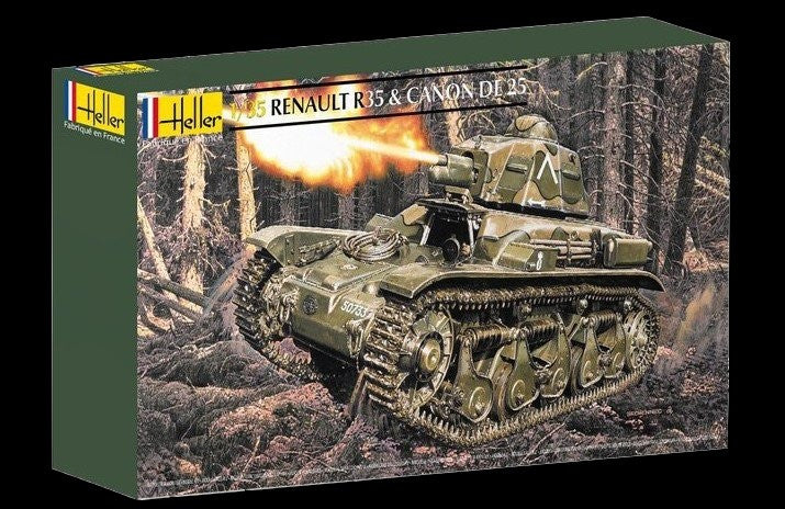 Heller Military 1/35 Renault R35 Tank w/25mm Gun Kit