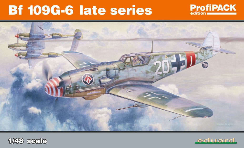 Eduard Aircraft 1/48 Bf109G6 Late Series Fighter Profi-Pack Kit