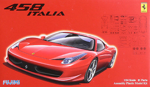 Fujimi Car Models 1/24 2009 Ferrari 458 Italia Sports Car Kit