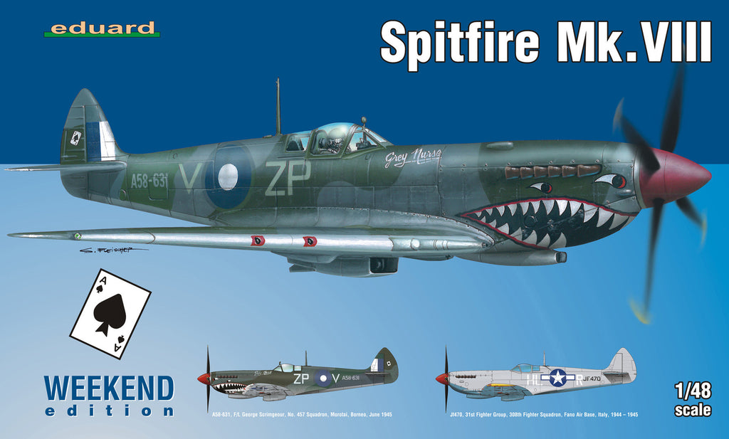 Eduard Aircraft 1/48 Spitfire Mk VIII Fighter Wkd Edition Kit