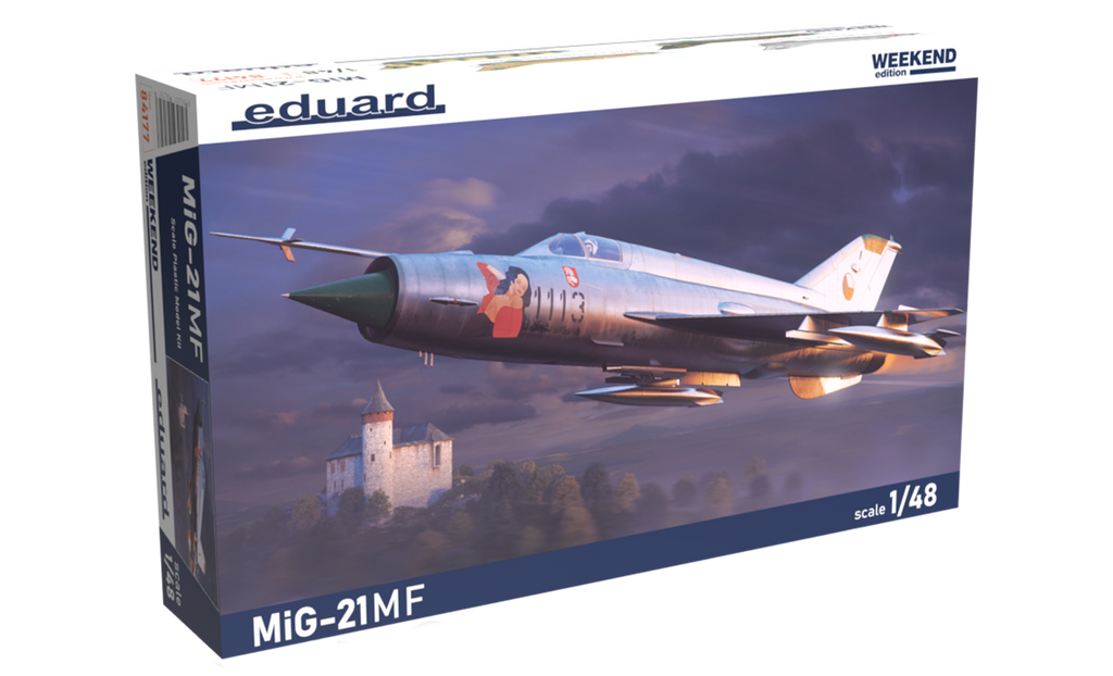 Eduard Aircraft 1/48 MiG21MF Soviet Cold War Jet Aircraft Wkd Edition Kit