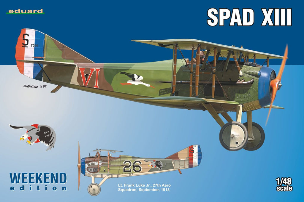 Eduard Aircraft 1/48 Spad XIII Biplane Wkd Edition Kit