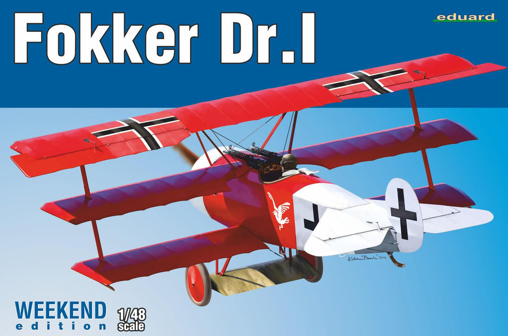 Eduard Aircraft 1/48 Fokker Dr I BiPlane Wkd Edition Kit