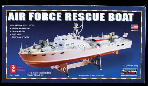 Lindberg Model Ships 1/72 Air Force Rescue Boat Kit