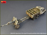 MiniArt Military 1/35 WWII Soviet 2-Ton 6x4 Truck & 76mm USV-BR Gun (New Tool) Kit