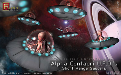 Pegasus Hobbies Sci-Fi & Space 1/32 Alpha Centauri UFO Short Range Saucers (2) Kit
