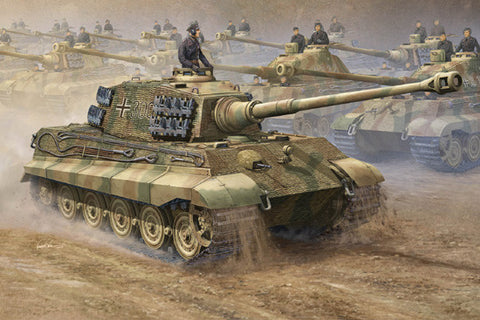 Trumpeter Military Models 1/16 German King Tiger Henschel & Porsche Turrets Tank (2 in 1) Kit