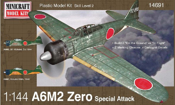 Minicraft Model Aircraft 1/144 A6M2 Zero Special Attack Fighter Kit