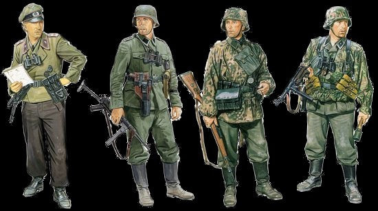 Dragon Military 1/35 German Fighting Elite Team in the East (4) Kit