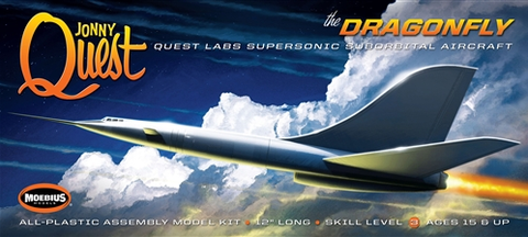 Moebius Models Sci-Fi Jonny Quest: Dragonfly Supersonic Suborbital Aircraft (12" L) Kit