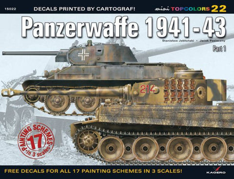 Kagero Books Mini Topcolors: Panzerwaffe 1941-43 Pt. I